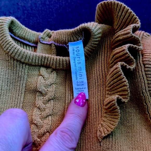 EUC Souris Mini Cotton Knit Bubble Romper 0-3 mth - Picture 3 of 3